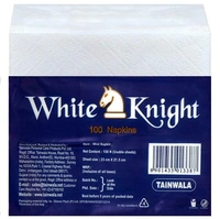 White Knight 1 Ply Mini Paper Napkins 23x21.5 cm (100 pcs)