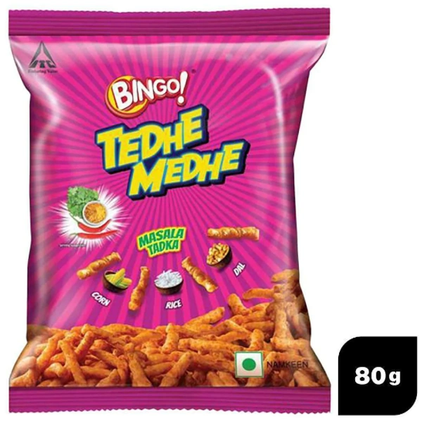 Bingo Masala Tadka Tedhe Medhe 80 g