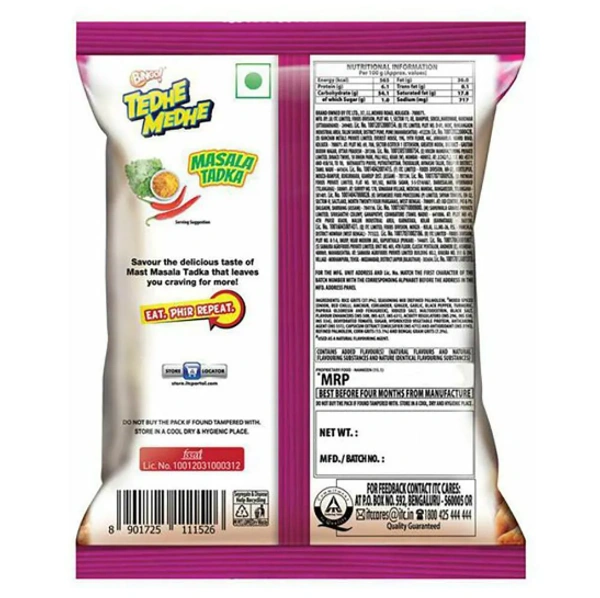 Bingo Masala Tadka Tedhe Medhe 80 g