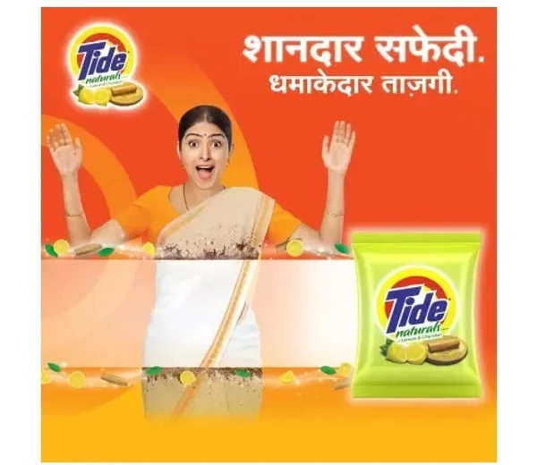 TIDE Naturals Lemon and Chandan Detergent Washing Powder, 1kg