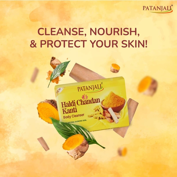 PATANJALI Haldi Chandan Body Cleanser, Hydrating & Refreshing skin  (3 x 150 g)