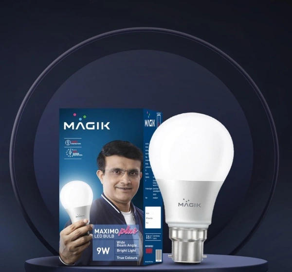MAGIK Maximo Plus LED Bulb 9W (Warm White) 3000K B22 (Pack of 1)