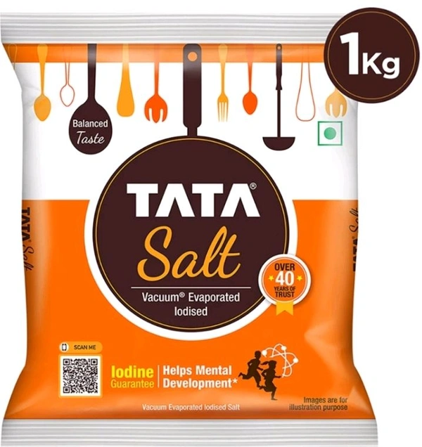 TATA Vacuum Evaporated Iodized Salt (Iodine Namak)  (1 kg)