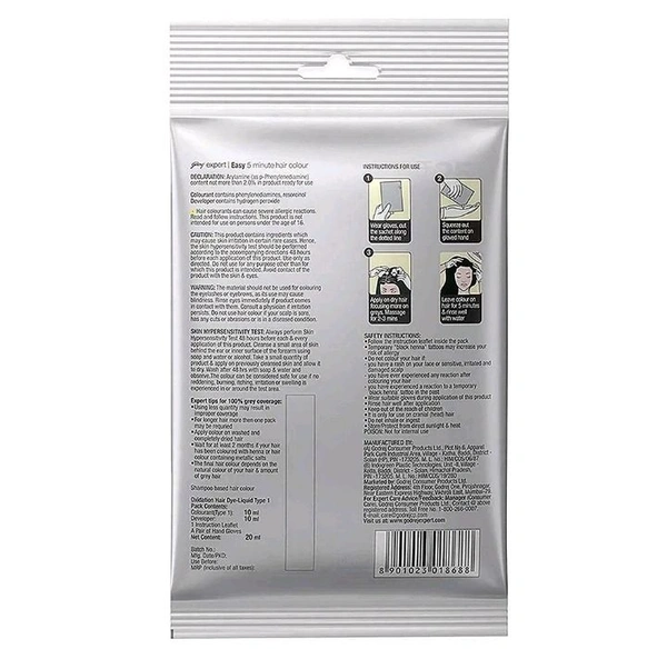 Godrej Expert Easy 5 Minute Hair Colour, Natural Black 20 ml