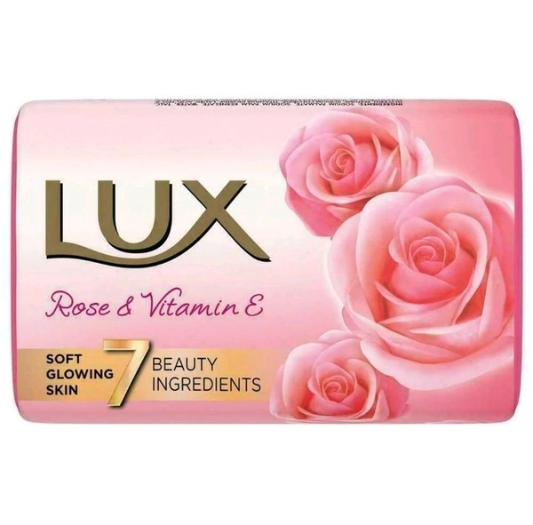 Lux Rose & Vitamin E Soft Glowing Skin Soap Bar 150 g (Pack of 3)