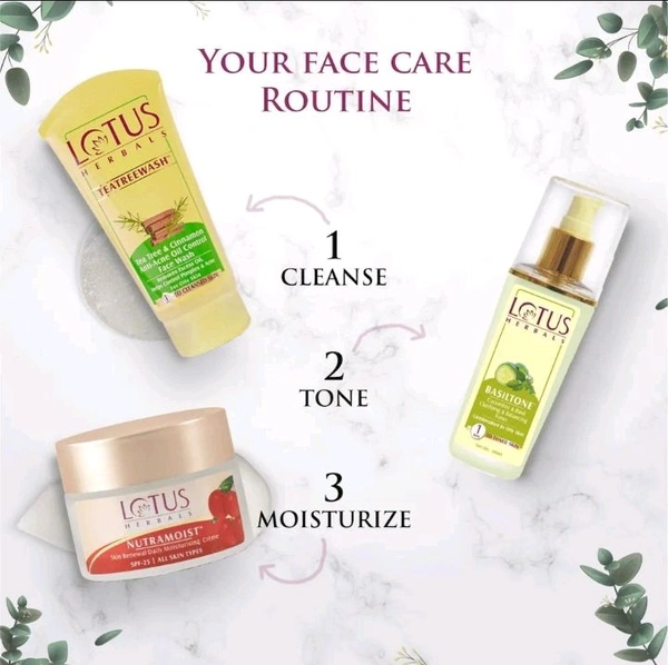 Lotus Herbals Basiltone Clarifying & Balancing Skin Toner | With Cucumber & Basil | For Combination & Oily Skin | 100ml