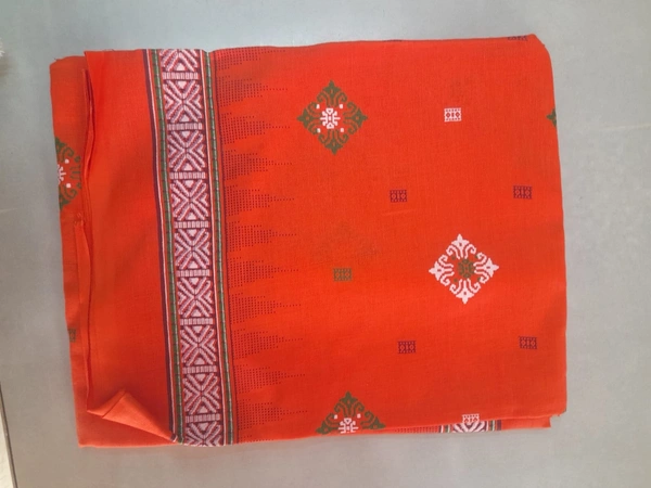 WE KART Puja Gamchha orange - Scarlet