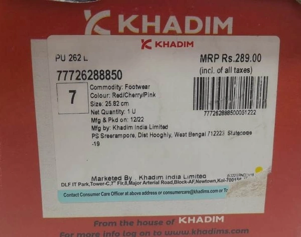 KHADIM Women Flikers Flat sandal size 7