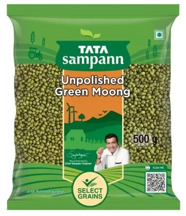 Tata Sampann Green Moong Dal (Whole)  (500 g)