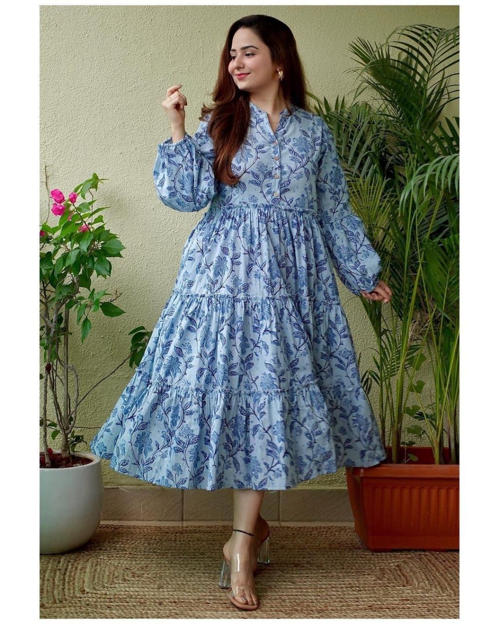 Classy rayon cotton western dress - ambussh.com