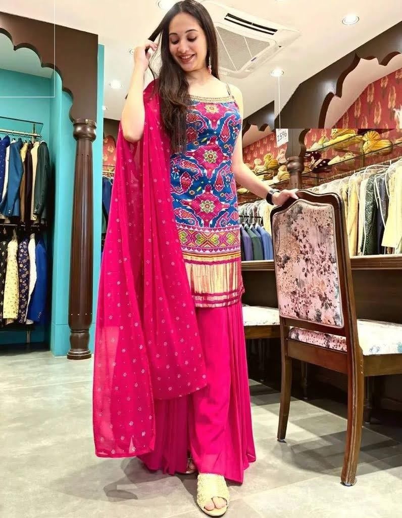 Plazo Suit With Dupatta Online | Punjaban Designer Boutique