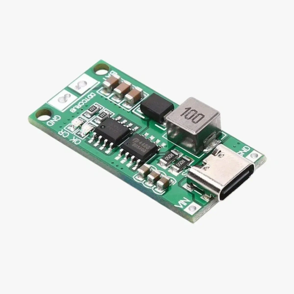 Type-C 3S 18650 Lithium Battery Charging Board – Step-Up Boost Module (12V, 2A)