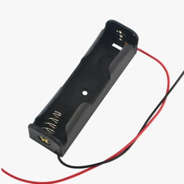 3.7v 1S – 18650 Battery In-Series Lithium Cell Holder Open Case With Wire