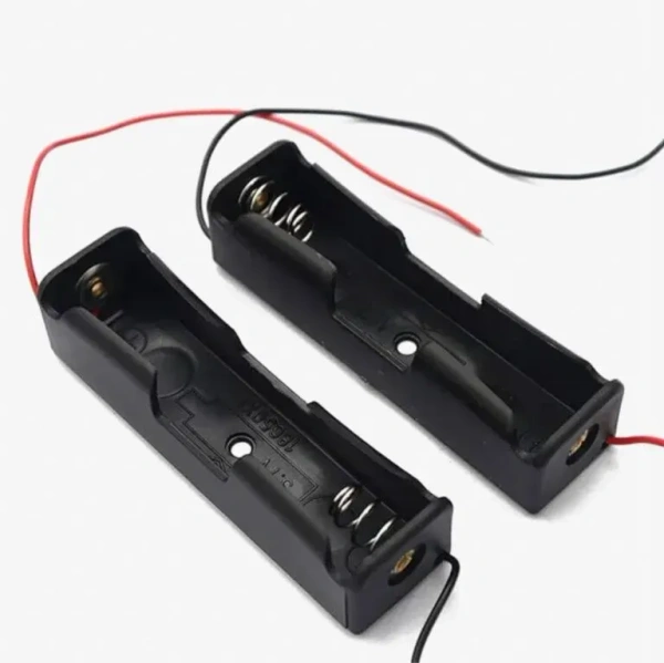 3.7v 1S – 18650 Battery In-Series Lithium Cell Holder Open Case With Wire