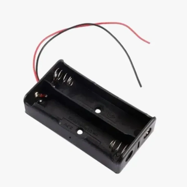 3.7v 2S – 18650 Battery In-Series Lithium Cell Holder Open Case With Wire