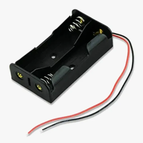 3.7v 2S – 18650 Battery In-Series Lithium Cell Holder Open Case With Wire