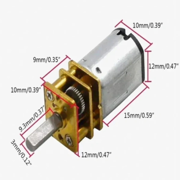  N20 5v Micro Metal Gear Motor Without Encoder