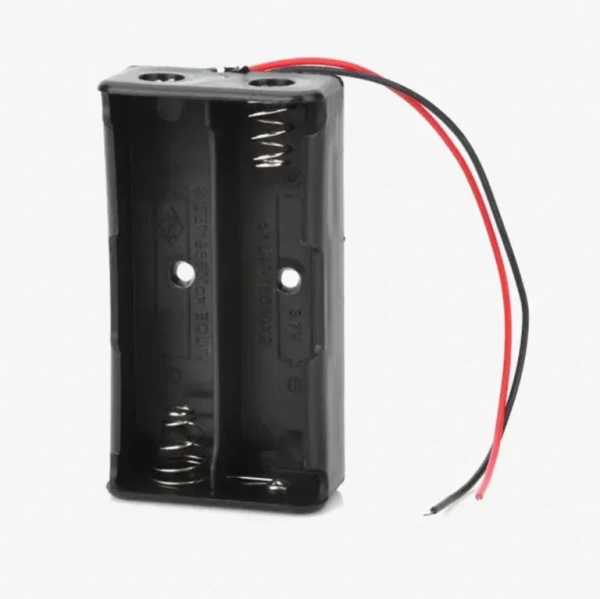 3.7v 2S – 18650 Battery In-Series Lithium Cell Holder Open Case With Wire