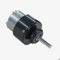 12V 100RPM Black – Silver Centre Shaft DC Helical Geared Motor