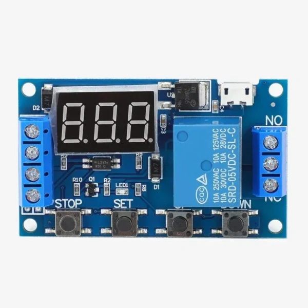 5V Micro USB Relay Module – Normally Open, 5A Current Rating