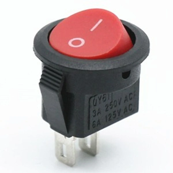 Round Rocker Switch – 2-Pin ON/OFF | No Lamp | Durable & Versatile