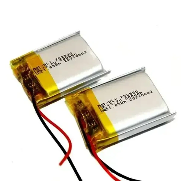 3.7V 500mah  Single Cell Rechargeable LiPo Battery