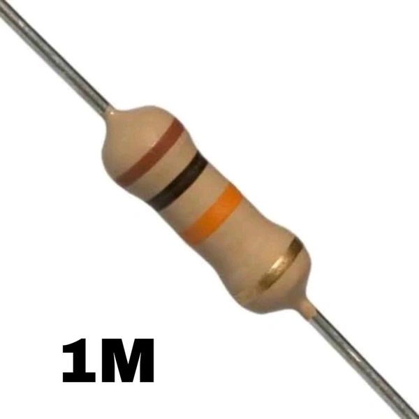 1M Ohm's Resistor - 1/4 Watt - Pack of 10