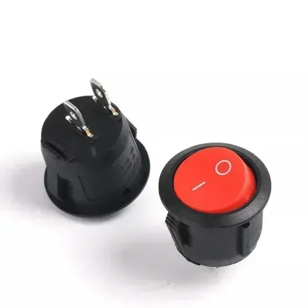Round Rocker Switch – 2-Pin ON/OFF | No Lamp | Durable & Versatile