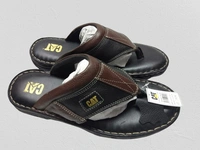 Ambur Leather Royale Sandals - 12, Black & Brownish Maroon