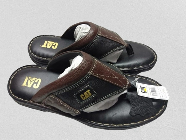 Ambur Leather Royale Sandals - 12, Black & Brownish Maroon