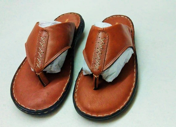 Ambur Leather Naaz Sandals - 6, Tan Hide