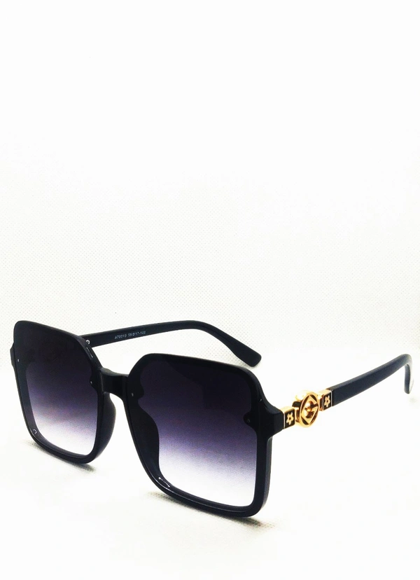 "MALUKKS Luxury Line Special Edition Sunglasses - Z Black with Gold Touch, Glossy Frame" - Black, Free Size