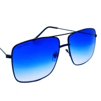 "MALUKKS Luxury Sunglasses - Limited Edition LV Design, Blue Shade, Black Frame" - Free Size, Blue