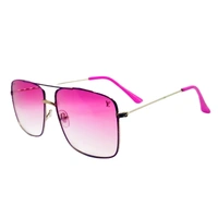 "MALUKKS Very Demanding LV Design Sunglasses - Luxury Special Edition, Pink Shade, Glossy Gray Frame" - Pink, Free Size