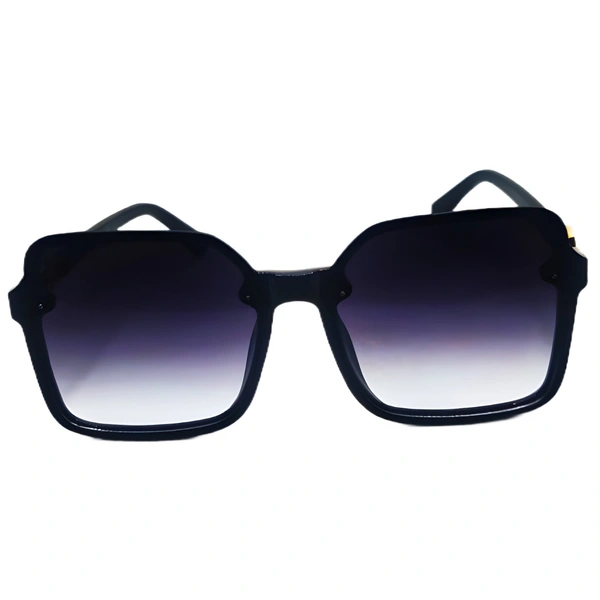 "MALUKKS Luxury Line Special Edition Sunglasses - Z Black with Gold Touch, Glossy Frame" - Black, Free Size