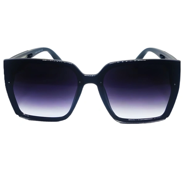 "Malukks Luxury Line Limited Edition Purple Sunglasses with Glossy Finish and Z Black Transparent Frame Unisex" - Free Size, Black