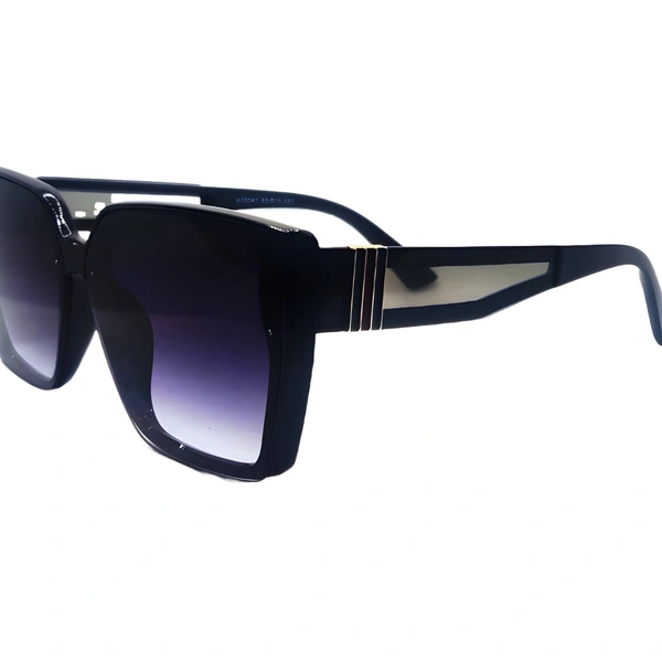 "Malukks Luxury Line Limited Edition Purple Sunglasses with Glossy Finish and Z Black Transparent Frame Unisex" - Free Size, Black
