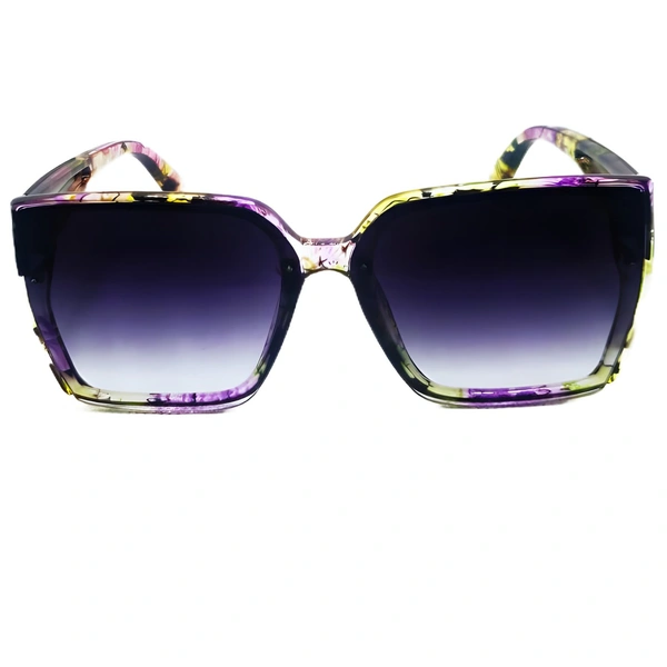 "Malukks Luxury Line Special Edition Purple Sunglasses with Flow Pattern Frame Unisex" - Free Size, Purple