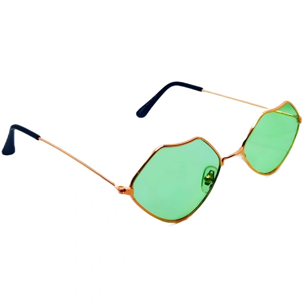"Reels Model Sunglasses: Green Shades, Rose Gold Frame - Limited Stock!" - Free Size, Granny Smith Apple