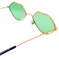 "Reels Model Sunglasses: Green Shades, Rose Gold Frame - Limited Stock!" - Free Size, Granny Smith Apple