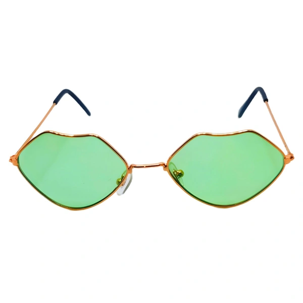 "Reels Model Sunglasses: Green Shades, Rose Gold Frame - Limited Stock!" - Free Size, Granny Smith Apple
