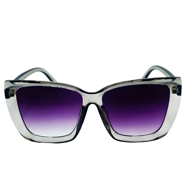 "Persian Indigo Shade Sunglasses with Pastel Gray Mirror Frame" - Persian Indigo, Free Size
