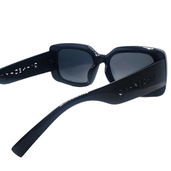 "Malukks Luxury Glossy Black Sunglasses - Model Z Black" - Black, Free Size