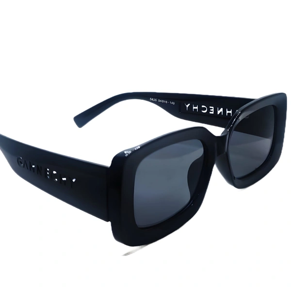 "Malukks Luxury Glossy Black Sunglasses - Model Z Black" - Black, Free Size