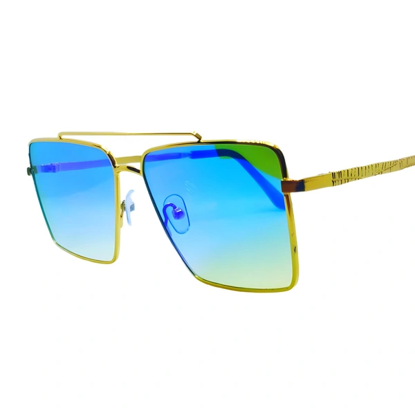 "Malukks Premium Class Luxury Sunglasses - Capri Shade, Harvest Gold Frame" - Free Size, Capri