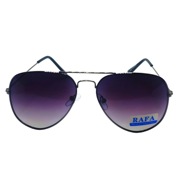 "RAFA Luxury Aviator Sunglasses - Purple Shade, Dim Gray Frame" - Free Size, Purple