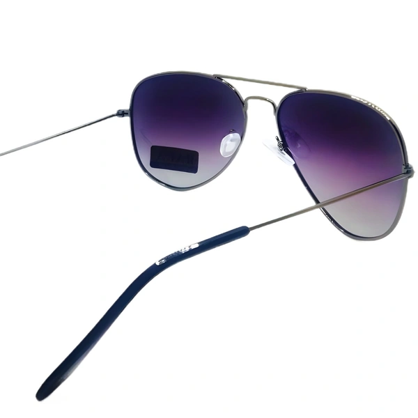 "RAFA Luxury Aviator Sunglasses - Purple Shade, Dim Gray Frame" - Free Size, Purple