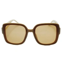 "Malukks Premium Line Special Edition Camel With Dark Brown Sunglasses with Cream Frame" - Free Size, Camel
