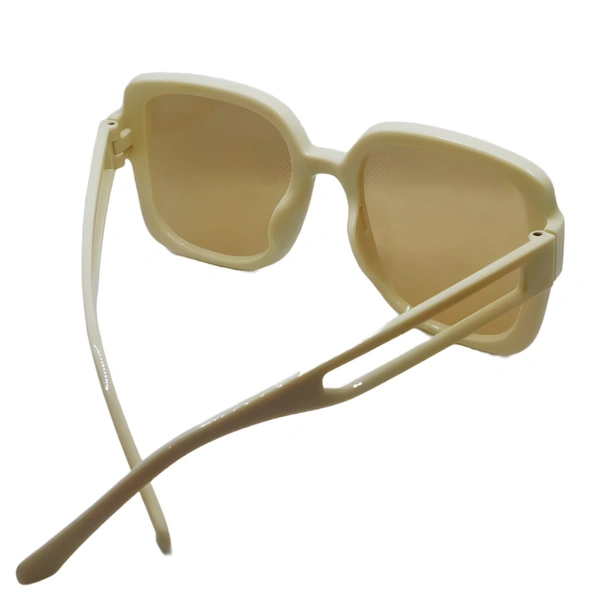 "Malukks Premium Line Special Edition Camel With Dark Brown Sunglasses with Cream Frame" - Free Size, Camel