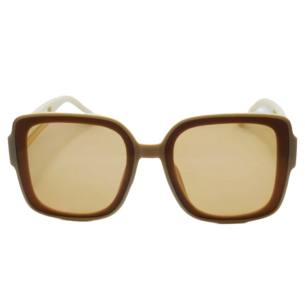 "Malukks Premium Line Special Edition Camel With Dark Brown Sunglasses with Cream Frame" - Free Size, Camel